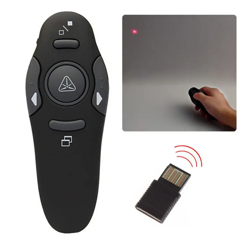 

2.4GHz PPT Presenter Remote Control Laser Pointer Red Laser Pointers Pen USB Wireless Presenter Receiver