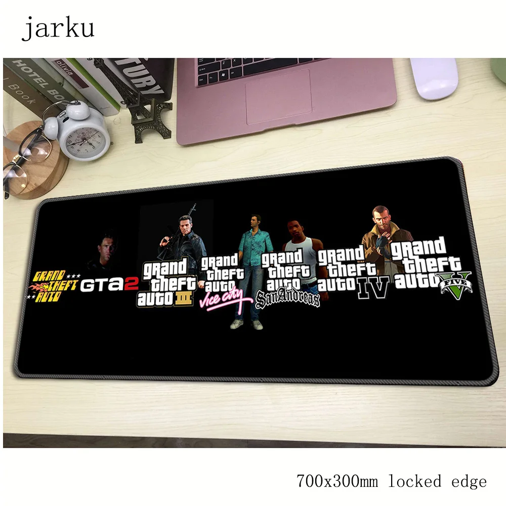 Геймерский коврик для мыши gta v 700x300 мм большой ноутбука игровой властный