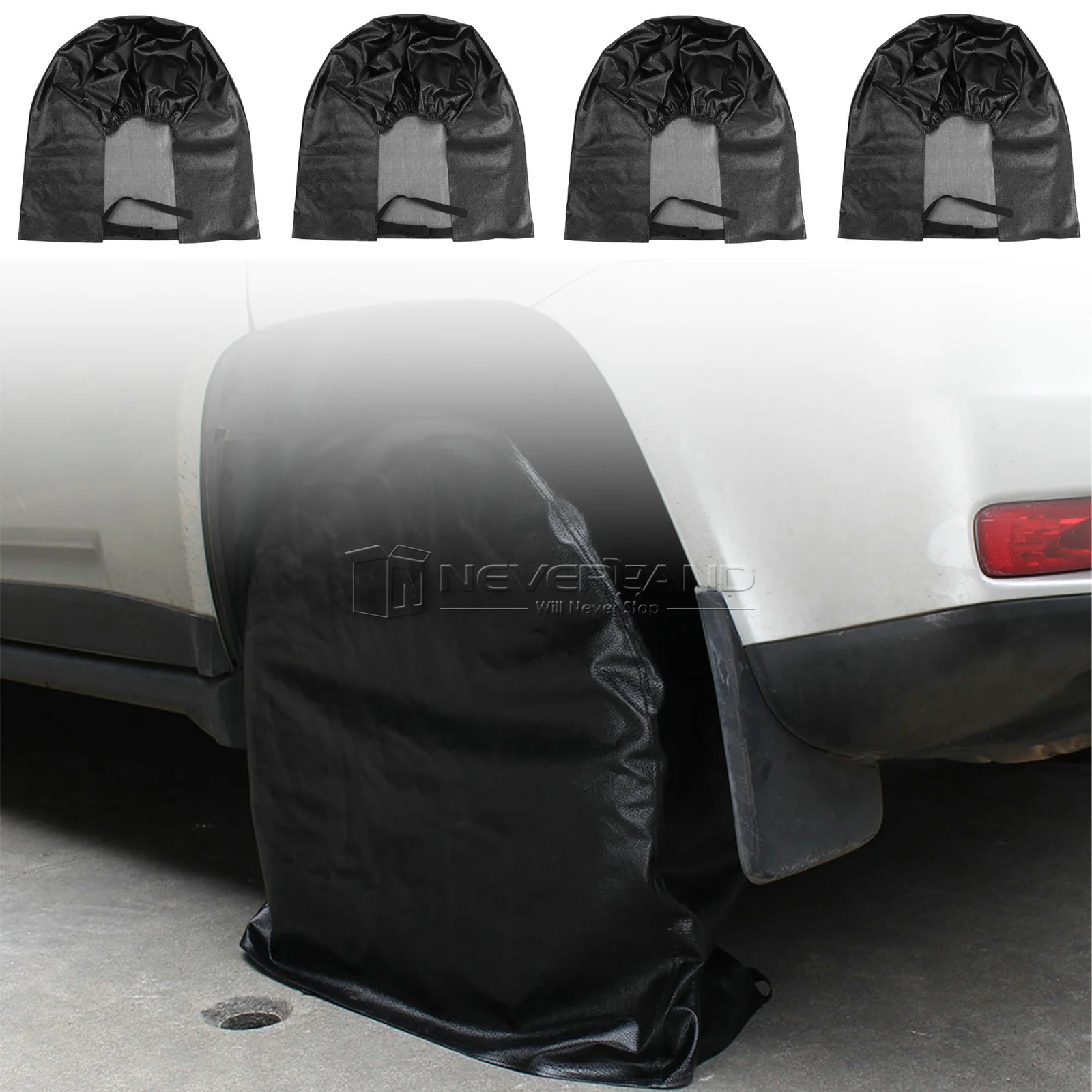 High Quality PU Leather 4 x Wheel Tire Covers Tire Accessories For RV