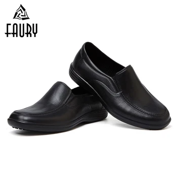 

Men's High Quality Restaurant Hotel Top Chef Kitchen Worker Shoes Black Non-slip Waterproof Oil-proof Male Cooking Footwear Shoe