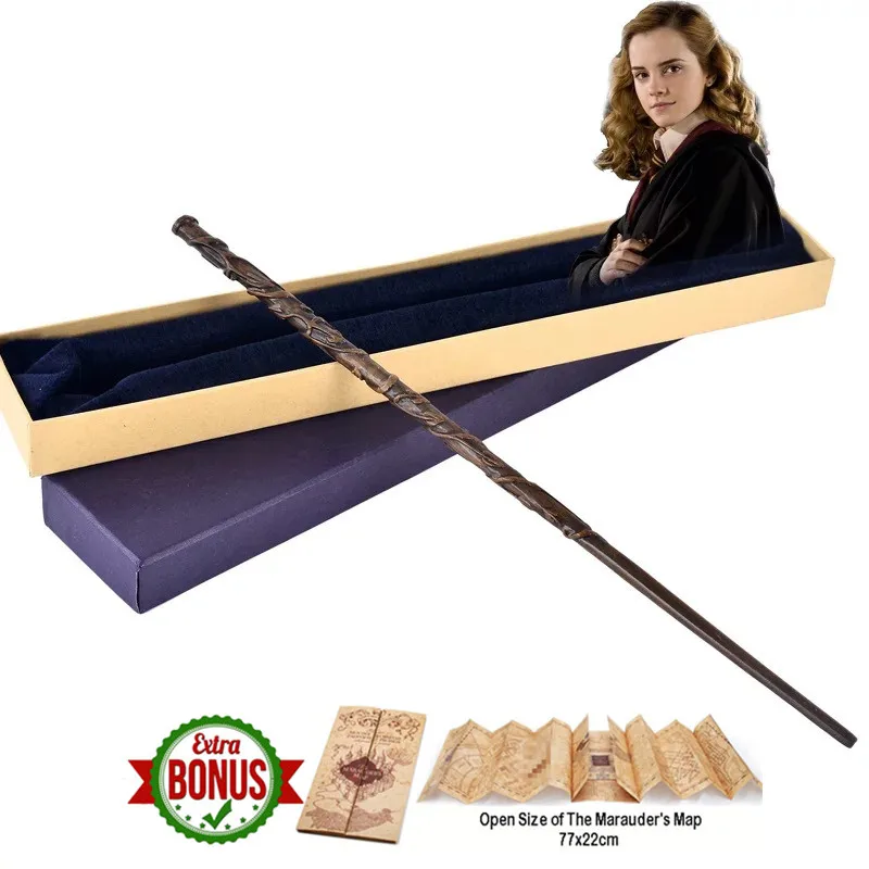 

Hermione Granger Metal Core Magic Wand Sticker Wizard Birthday Christmas Party Gift Box Packing Girls Boys