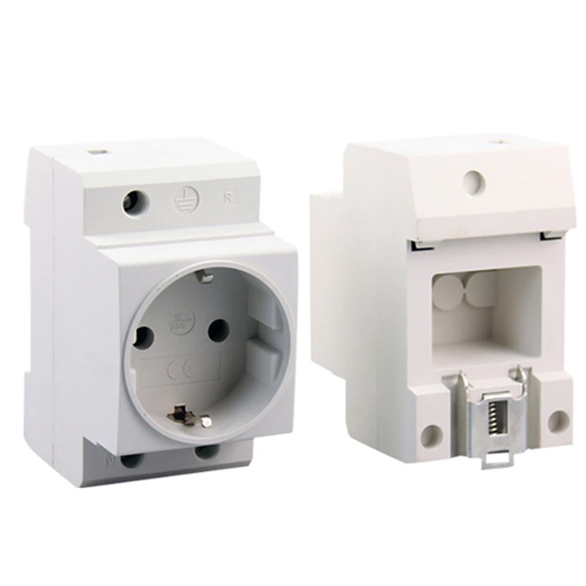 1pcs 15A 16A Modular Power Socket for European America Italy UK US EU DIN Rail German France PDU UPS Wall Cabinet,plug adapter,electrical socket,power socket