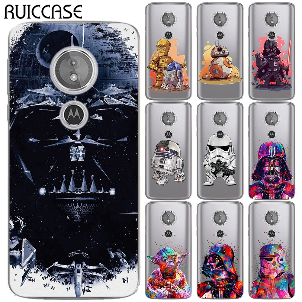

Star Wars Silicon Case For Coque Motorola Moto E5 ThinQ Characters KyloRen BB-8 Soft TPU Phone Back Cover For Moto G6 Play