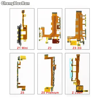 

ChengHaoRan For Sony Xperia Z Z1 Mini Z2 Z3 3G Z5 Premium L36H Dock Charging LCD Connector Power Volume Key with Mic Flex Cable