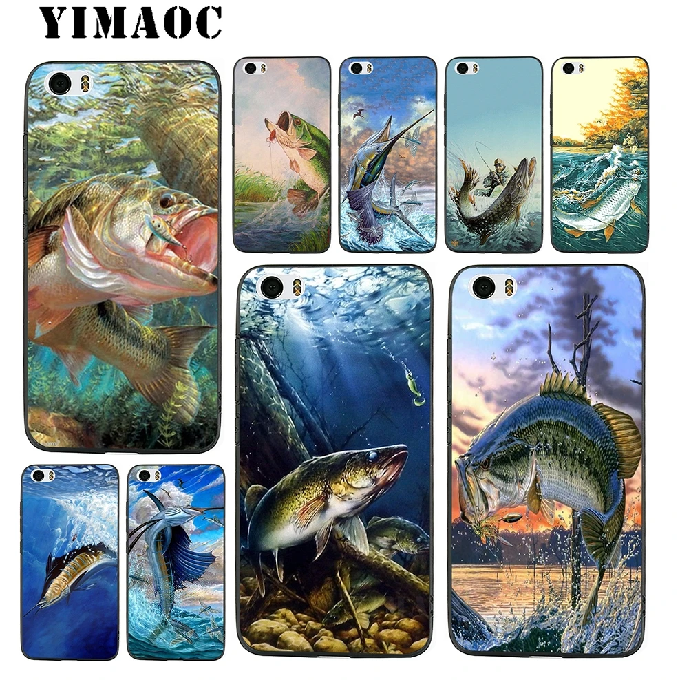 YIMAOC Fishing Lake Art Soft Silicone Case for Xiaomi Redmi 6 Note 4X 4A 5A 5 Plus MiA1 A2 Pro Lite Mi 8 A1 |