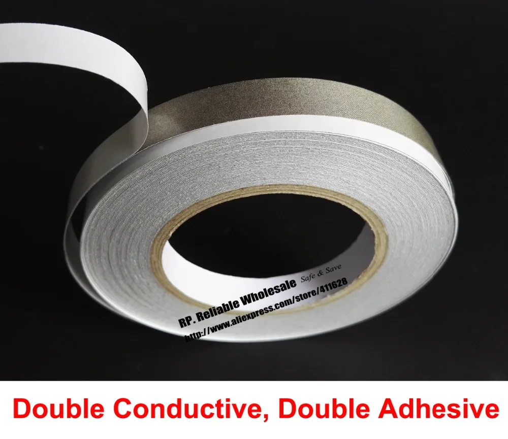 

(30mm*20M) Two Sides Adhesive Sticky Conductive Fabric Cloth Tape for Cable Wrap Cordless Phone Laptop/Phone EMI Shielding