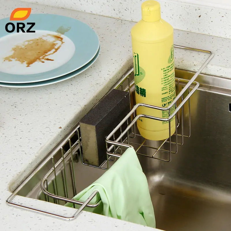 Najtaniej ORZ taca kuchenna ze stali nierdzewnej suszarka do naczyń spinacze do prania uchwyt do zlewu kosz nóż uchwyt na gąbkę naczynie Rack organizer do kuchni