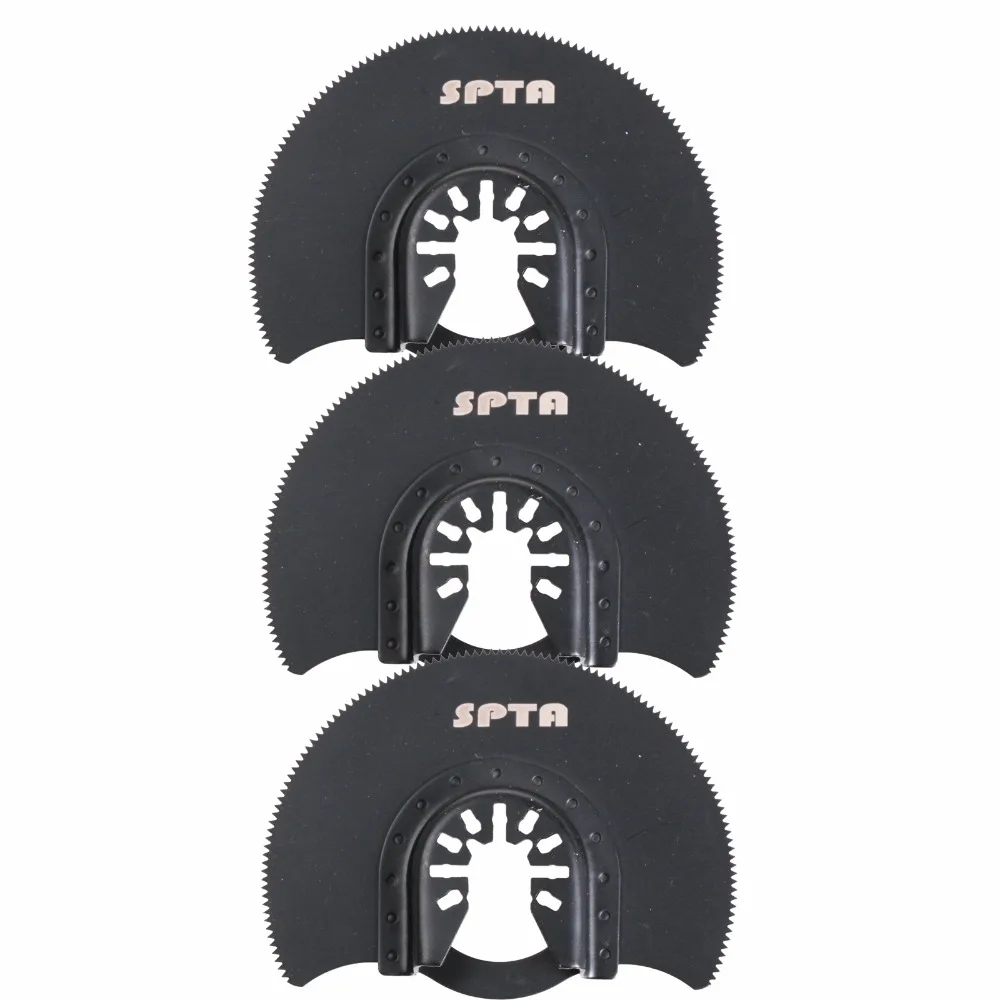 SPTA 3Pcs 88mm Flush Segment Oscillating Tool Saw Blades For Renovator