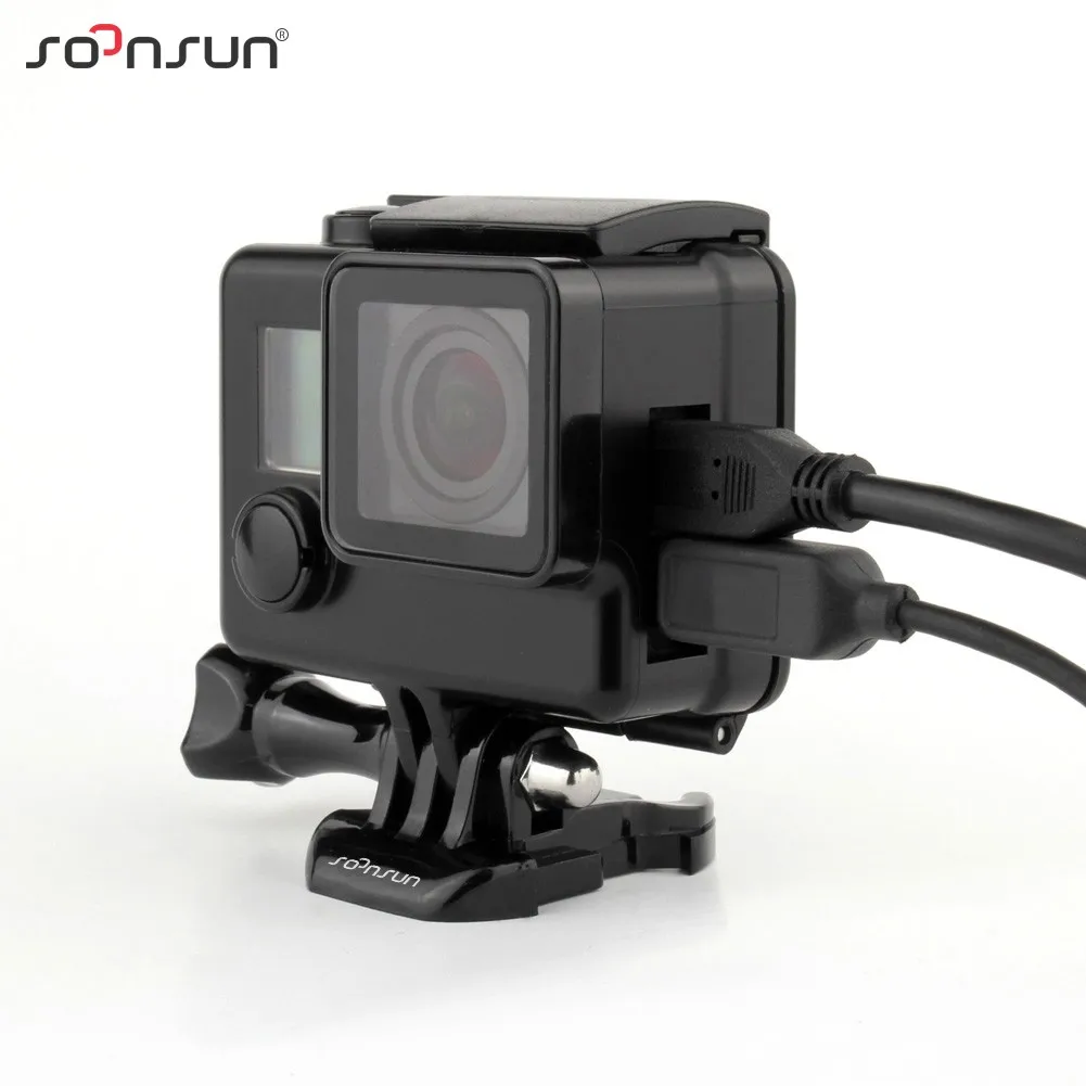 Prix pour SOONSUN Nouveau Blackout Squelette Cas de Logement pour GoPro Hero 4 3 + 3 Côté Ouvert De Protection de Cas De Logement Go Pro Accessoires Prix pour SOONSUN Nouveau Blackout Squelette Cas de Logement pour GoPro Hero 4 3 + 3 Côté Ouvert De Protection de Cas De Logement Go Pro Accessoires