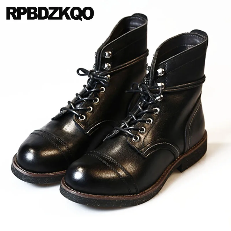vintage leather combat boots