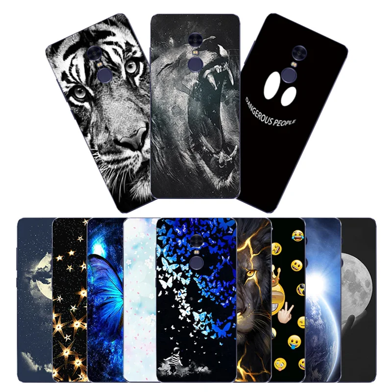 

For Xiaomi Redmi Note 4 Note4 Case Silicon Land Moon Painted for Redmi Note 4 Note4 Phone Back Cover Xaomi Mi Note4 5.5"