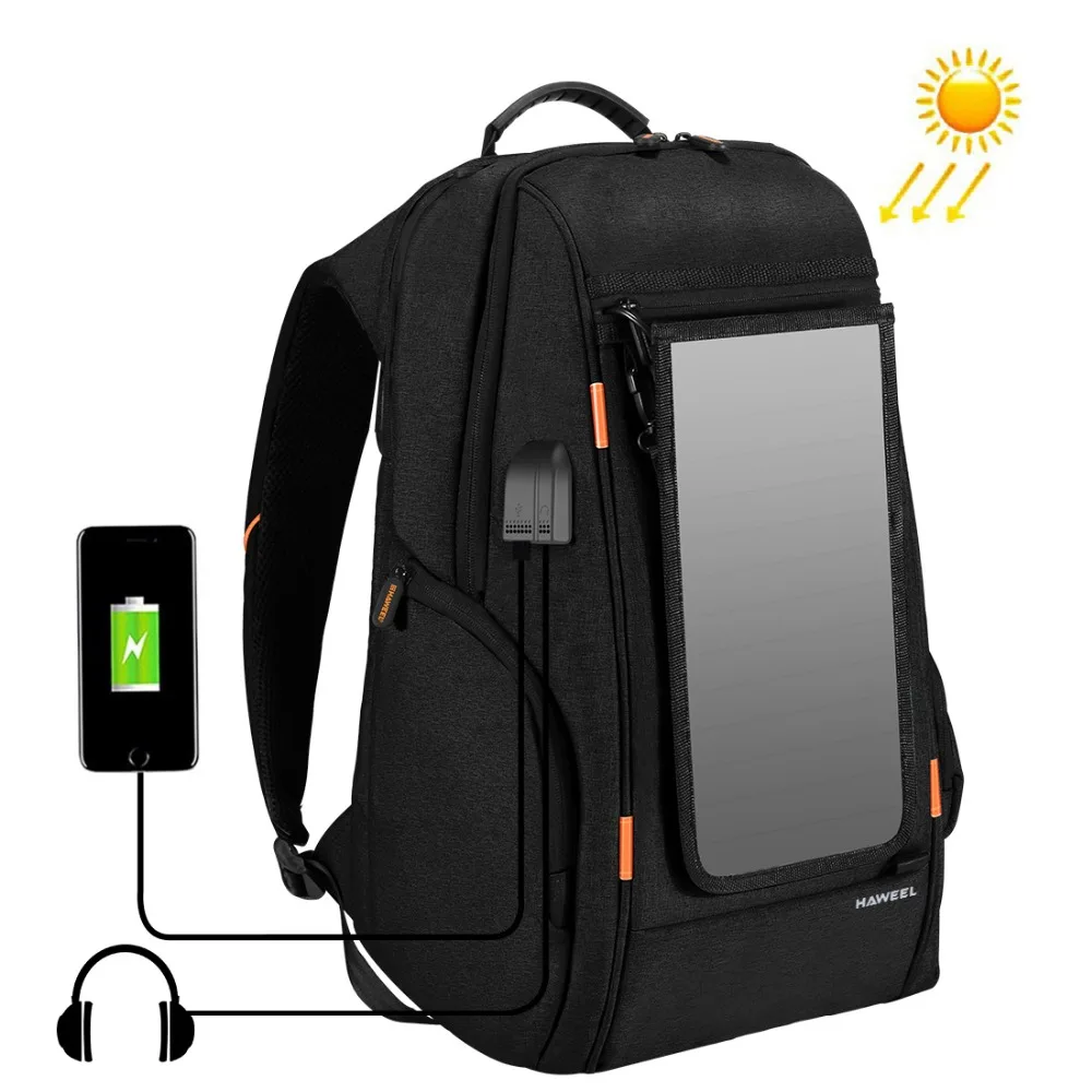 Открытый солнечная панель питания камера сумка Многофункциональный дышащий повседневный рюкзак сумка для ноутбука с ручкой внешний usb порт для зарядки