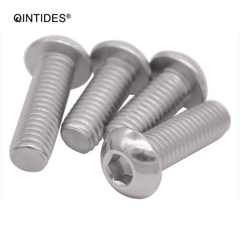 Qintides M6 M8 M10 Hex Socket Button Head Screws 316 Stainless Steel Round Cap Mushroom Hex Screws image 4