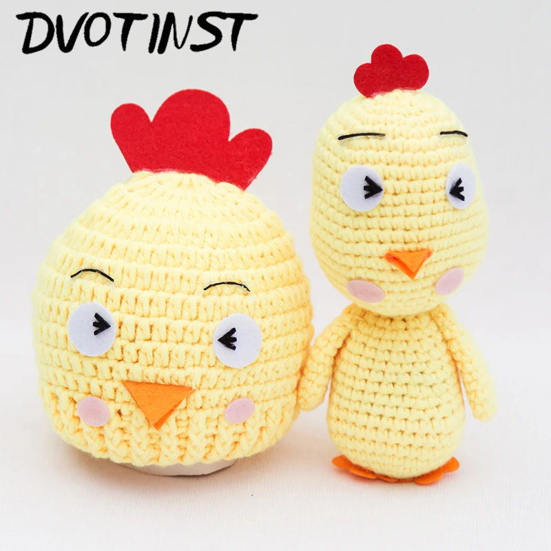 Dvotinst реквизит для детской фотосъемки шапка + кукла курица вязанная крючком
