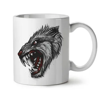 

Angry Devil Beast Horror White Tea Coffee Mug 11 Oz
