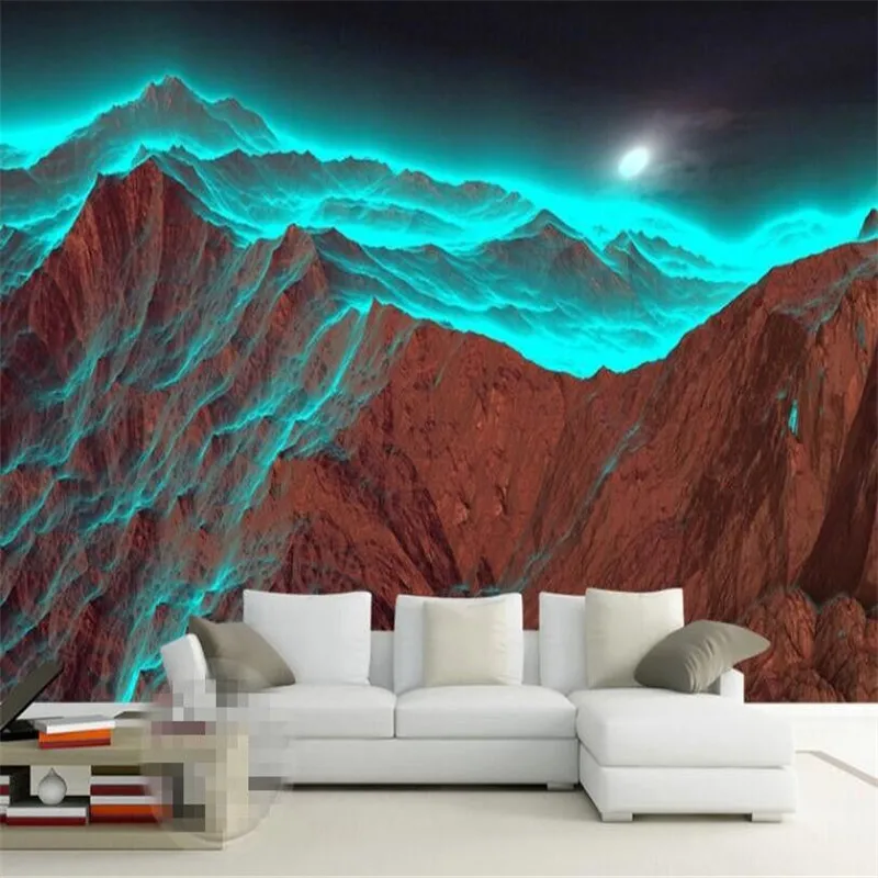 Shocking 3D volcano group mural background wall professional production mural wholesale wallpaper custom photo wall Shocking 3D volcano group mural background wall professional production mural wholesale wallpaper custom photo wall