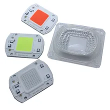 20 Вт 30 Вт 50 Вт светодиодный COB Чип AC220V Smart IC Красный Зеленый Синий объектив отражатель Силиконовое кольцо лампа крышка прожектор 1 комплект