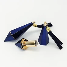 30 шт 12,1 мм Высококачественная пустая Красивая губная помада в форме бриллианта голографическая синяя Роскошная губная помада контейнер с кисточками