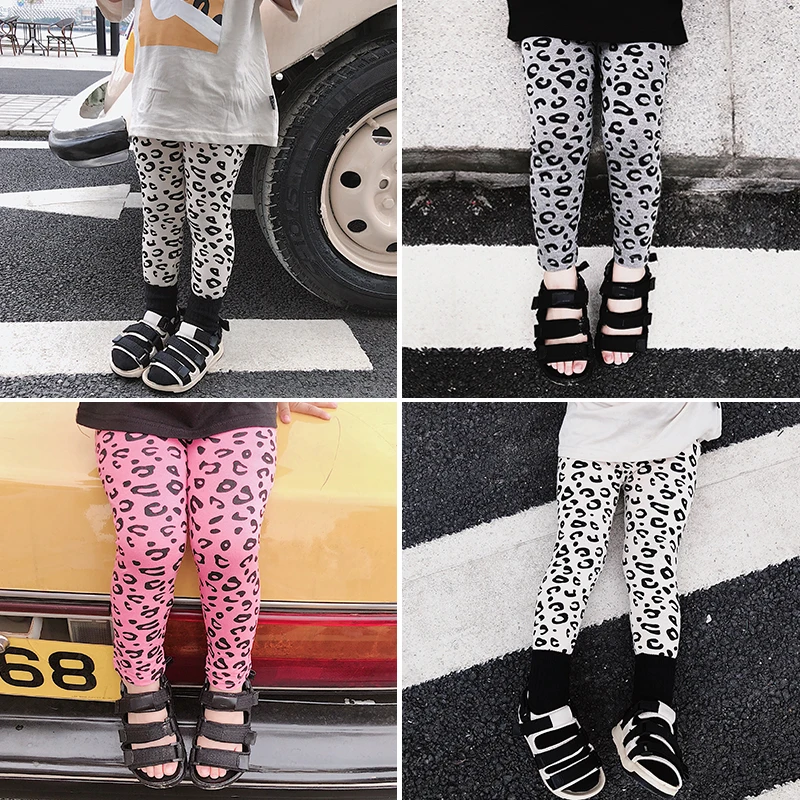 

Girls Baby Leopard Print Summer Thin Cotton Legging Little Children Basic Bottoming Trousers Infants Kids Pencil Pants