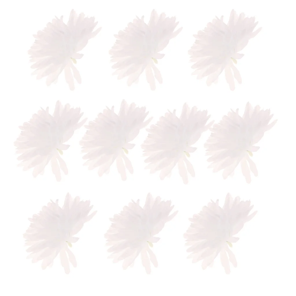 10 Pieces 3inch Silky Flower Pom Poms, Wedding Tea Party Home Decor, Bridal Flowers, Boquet 11 Color Available