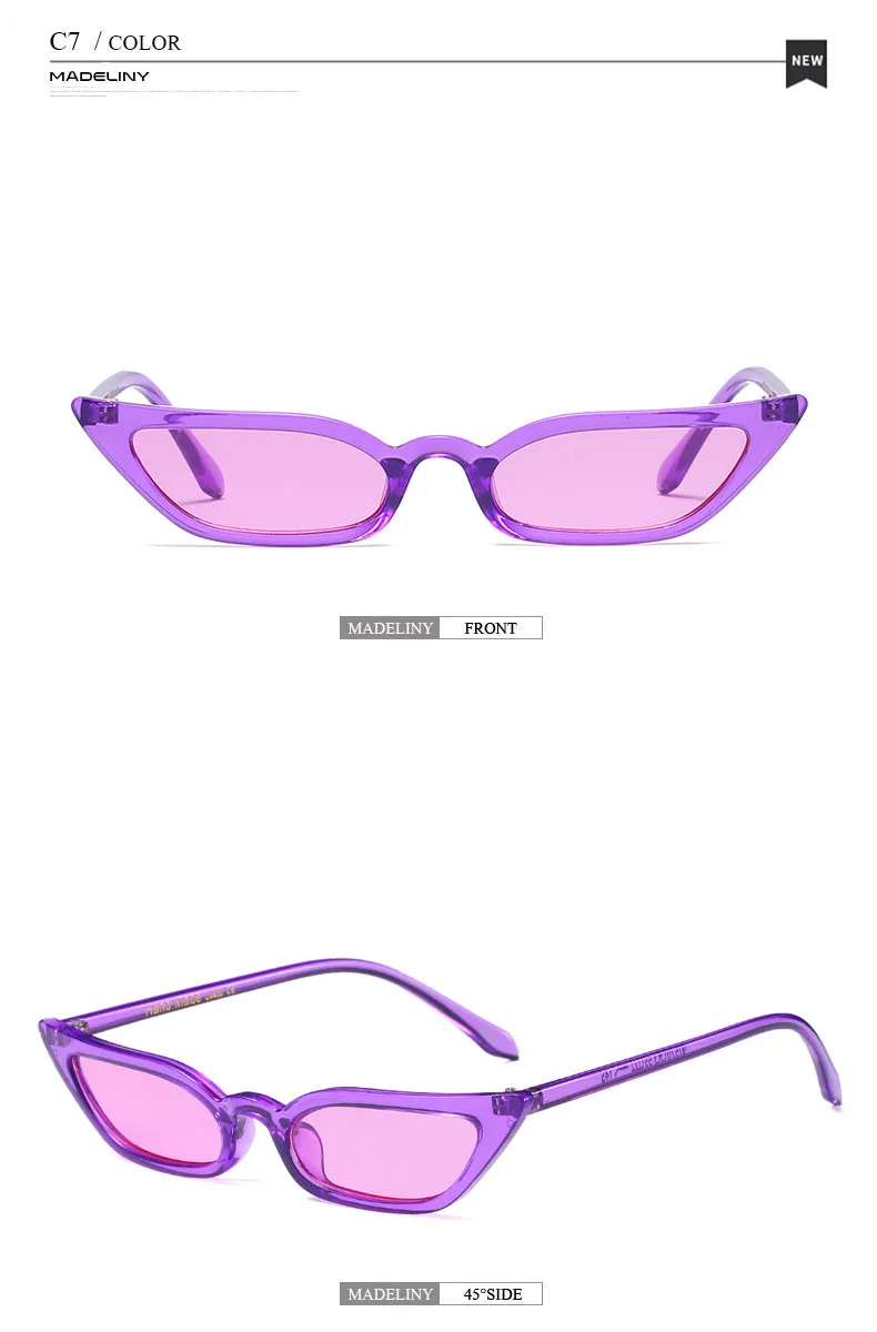 MADELINY Mujer, кошачий глаз, солнцезащитные очки для женщин, модная небольшая оправа, солнцезащитные очки, Ретро стиль, крутой бренд, дизайнерские очки, UV400, MA202