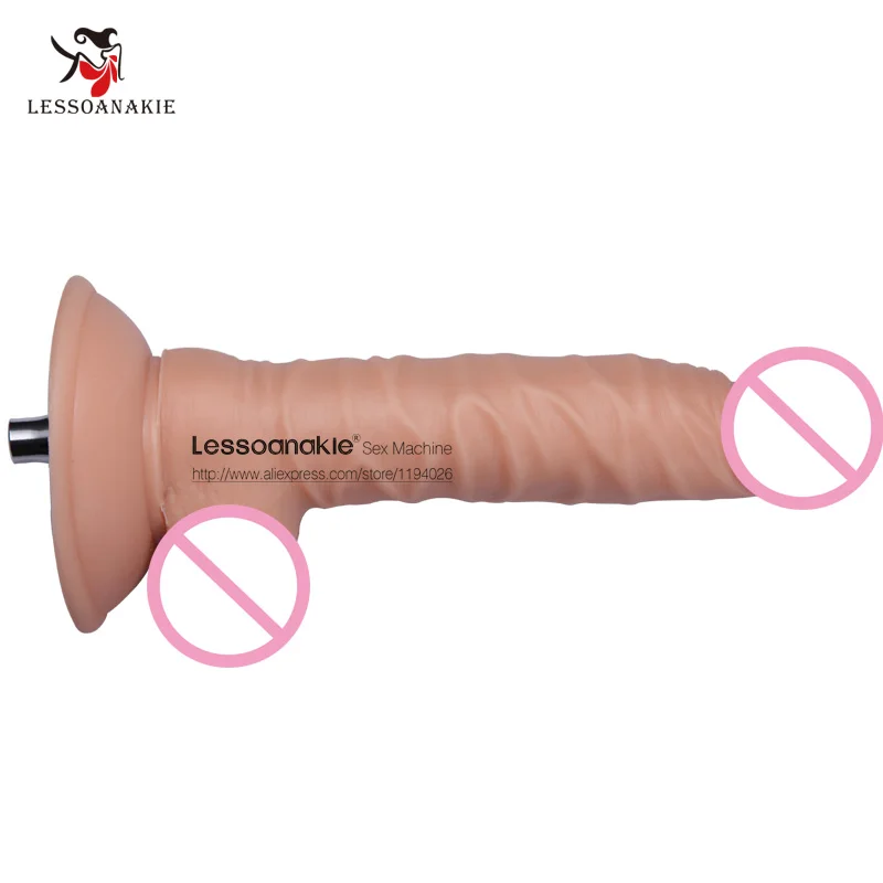 D01 7 87 Lessoanakie Premium Sex Machine font b Dildo b font Attachments Realistic Touch Feel