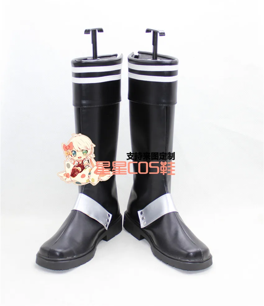 

Sword Art Online Kirito Black Long Cosplay Shoes Boots X002
