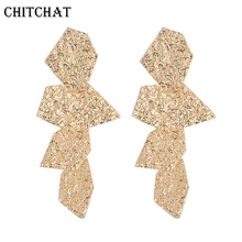 

Geometric Irregular Earrings Statement Punk Boho Long Dangle Earrings Dubai Indian Pendientes Mujer Large Modern Earring