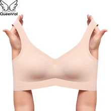 Queenral, сексуальные бюстгальтеры для женщин, пуш-ап бюстгальтер, бесшовный бюстгальтер без косточек, бюстгальтер без косточек, женское белье, нижнее белье, нижнее белье, Soutien Gorge