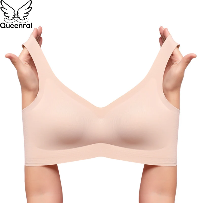 

Queenral Sexy Bras For Women Push Up Bra Seamless Bralette Wire Free Brassiere Lingerie BH Underwear Intimates Soutien Gorge