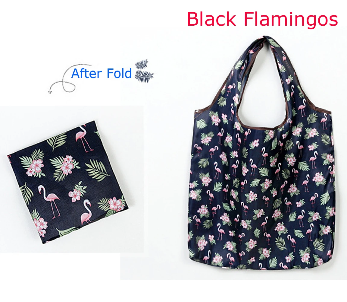 Модная женская сумка-шоппер с милым мультипликационным принтом женская многоразовая Цветочная сумка для покупок Женская эко-сумка для девочек