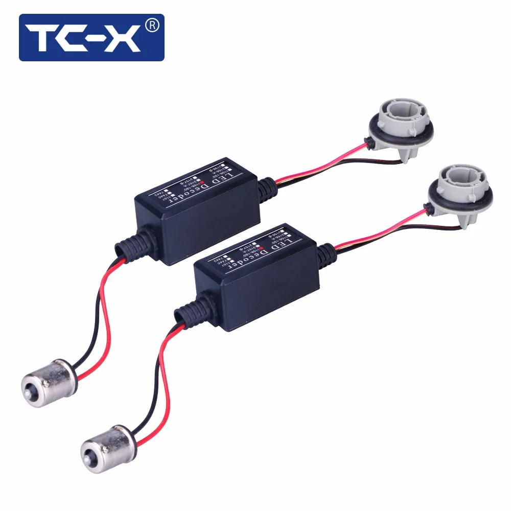 TC-X 2 PCS 1156 Ba15s P21W Canbus Error Free Resistor LED Decoder no more OBC Warning Error Canceller For LED Turn Signal Bulb