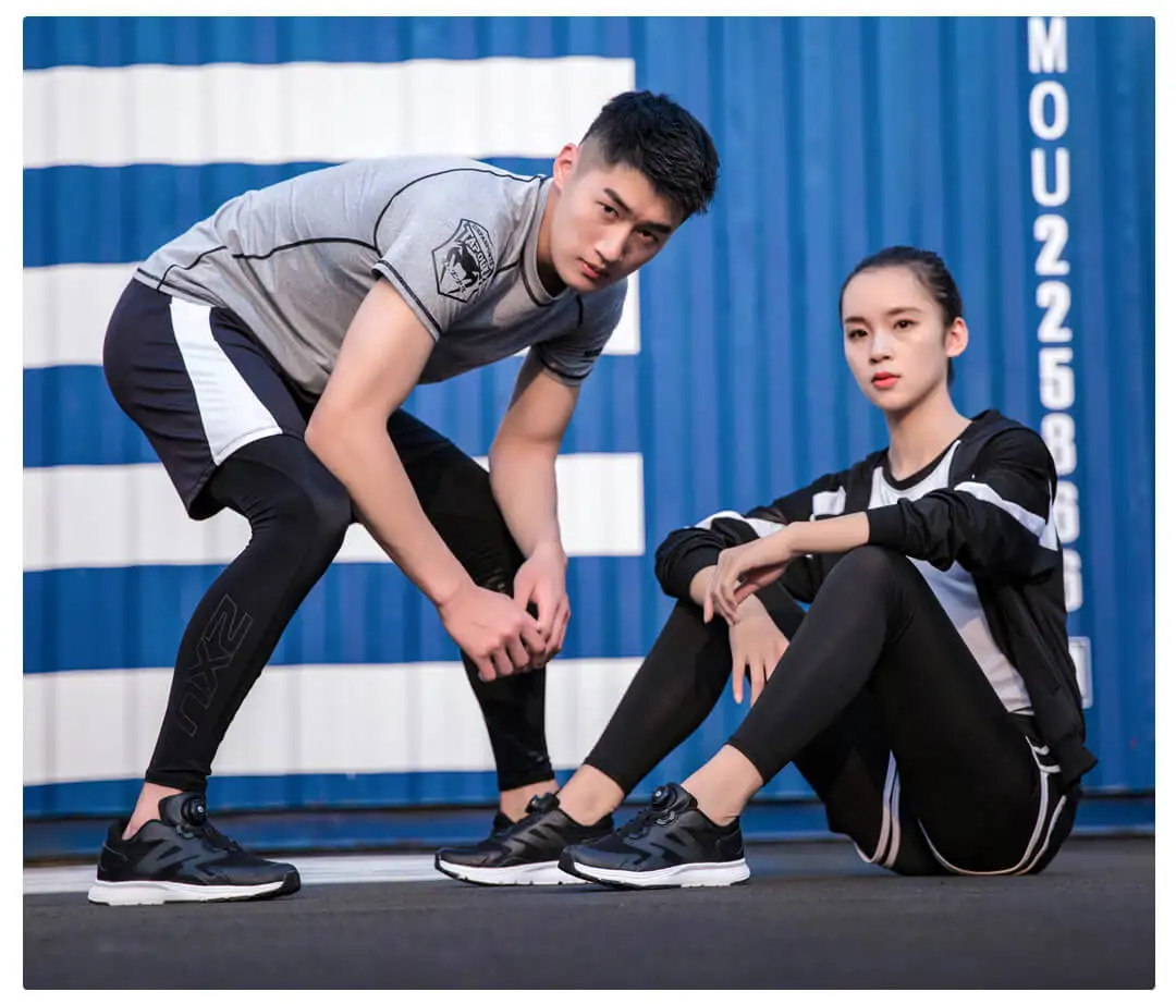 Новинка; Xiaomi Mijia Youpin; обувь для бега с поворотной пряжкой; обувь с автоматическим шнурком; легкая Нескользящая спортивная обувь для мужчин и