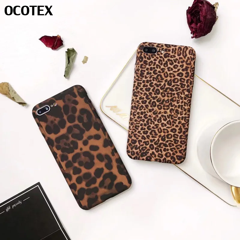 

360 Full Boy Hard Case For iPhone 5 5s SE Leopard Panther Grain PC Protective Cover For iPhone X 8 6 6s 7 Plus Xr Xs Max Shell