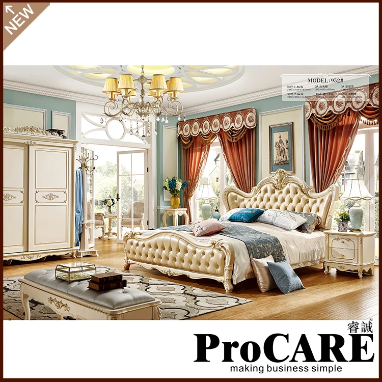 سرير خشبي بتصميم بسيط الجمال غرفة نوم مقابض لقطع الأثاث