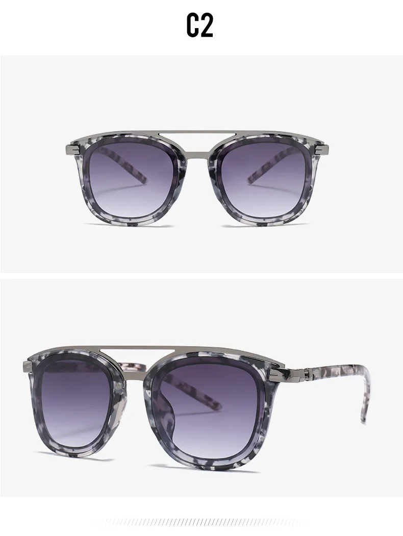Классические солнцезащитные очки «кошачий глаз» Женские винтажные металлические рамы с плоским верхом брендовые дизайнерские