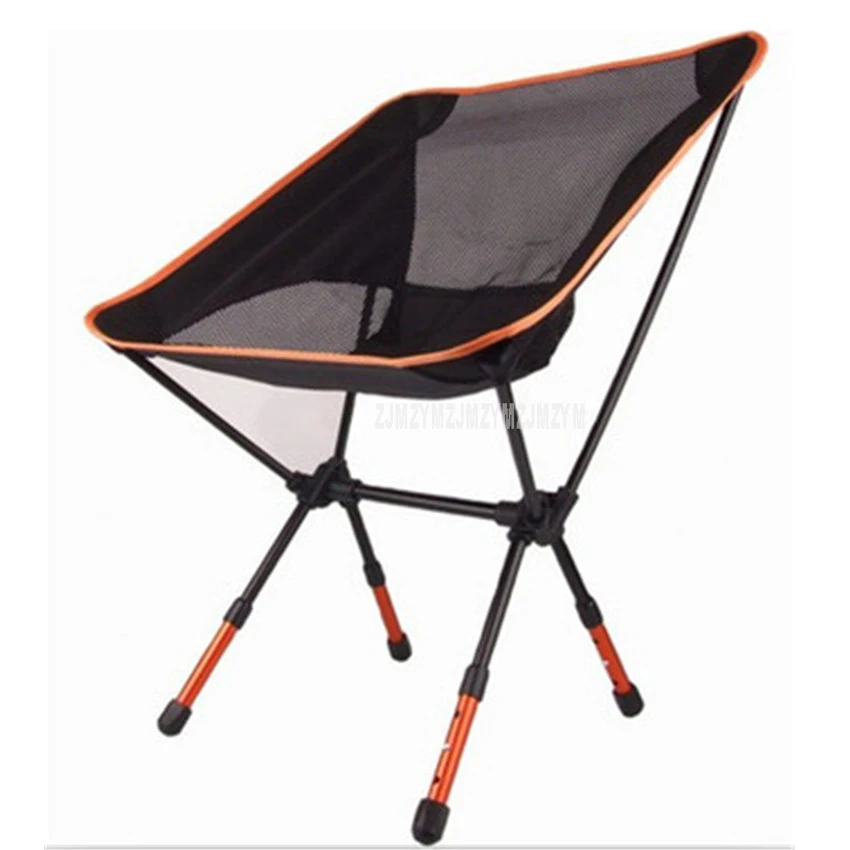 Наружное портативное сиденье легкий вес стул для рыбалки портативный складной стул для пикника табурет нагрузка вес 150 кг регулируемая высота - Цвет: Оранжевый
