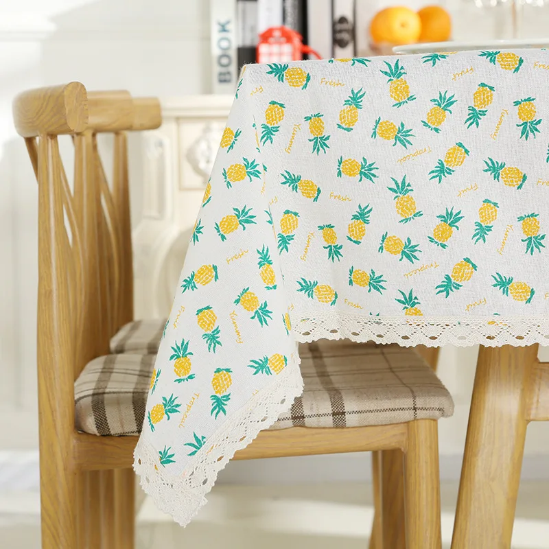 

Simanfei Table Cloth New Fashion Cotton and Linen Household Oil-proof Restaurant Table Cover Rectangle Waterproof Tablecloth
