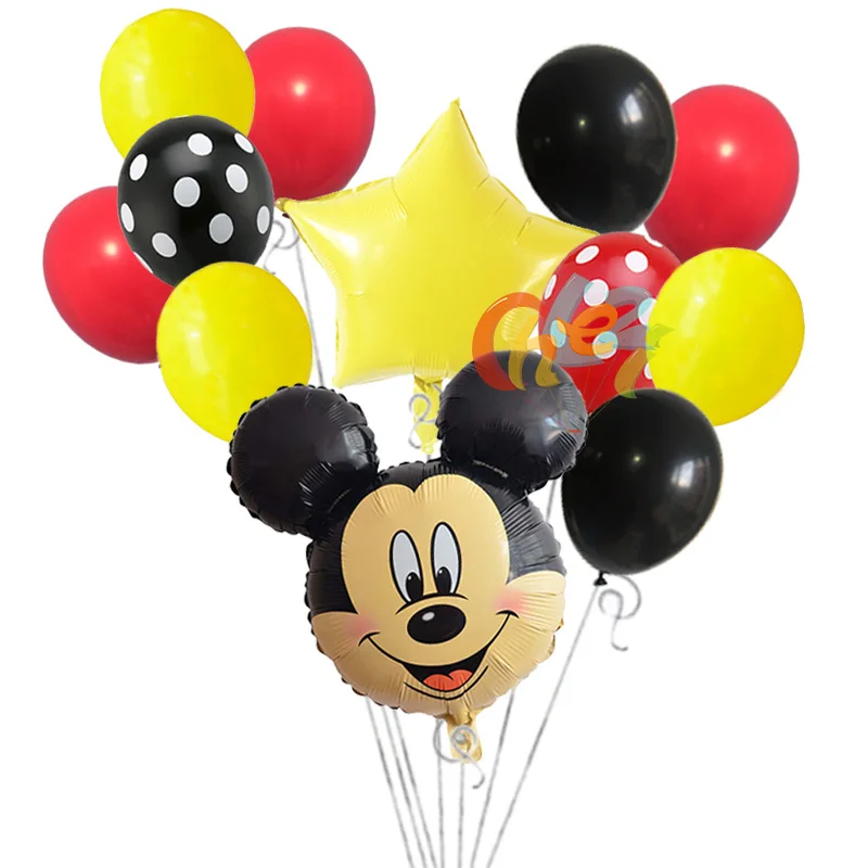 12 шт. Минни Микки Маус Фольга Воздушный шар для Бэйби Шауэр мультяшный набор для вечеринки надувные шарики Globos для счастливого рождения вечерние украшения - Цвет: Mickey
