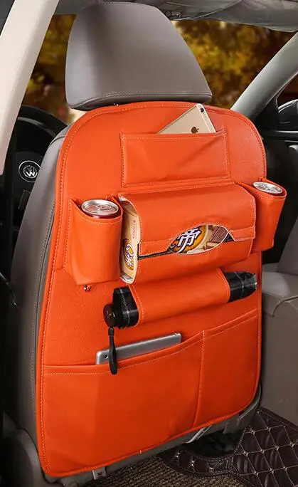 Авто новое автомобильное сиденье сумка для хранения висячие Сумки Автомобильная сумка на спинку кресла автомобиль безопасности детское сиденье автомобиль steat Задняя сумка многофункциональный ящик для хранения - Название цвета: Orange