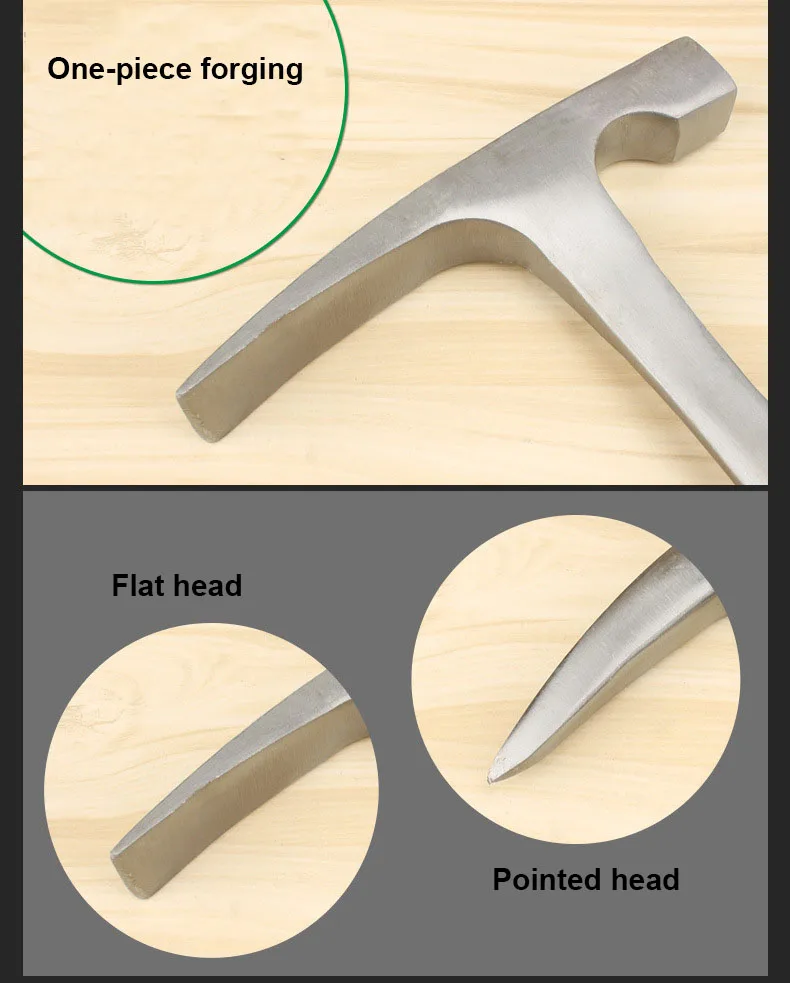 UNeefull геологический молоток с острым ртом, лучший рок-выбор с плоским ртом, заостренным ртом и резиновой ручкой, плоский молоток