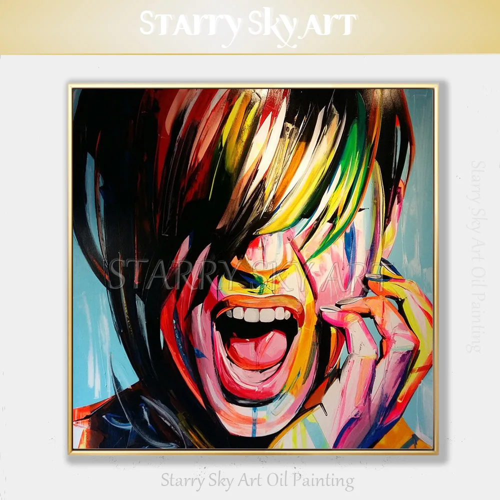 

Professional Artist Hand-painted High Quality Modern Abstract Figure Oil Painting on Canvas Colorful Abstract Figure Painting