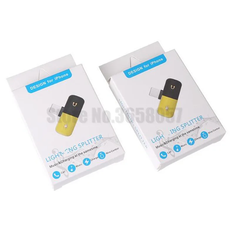

50pcs Mini Pill Shape 8 Pin Audio/Charging 2 in 1 Adapter Jack Earphone Aux Spiltter For Iphone X XS Max XR 7 8 Plus