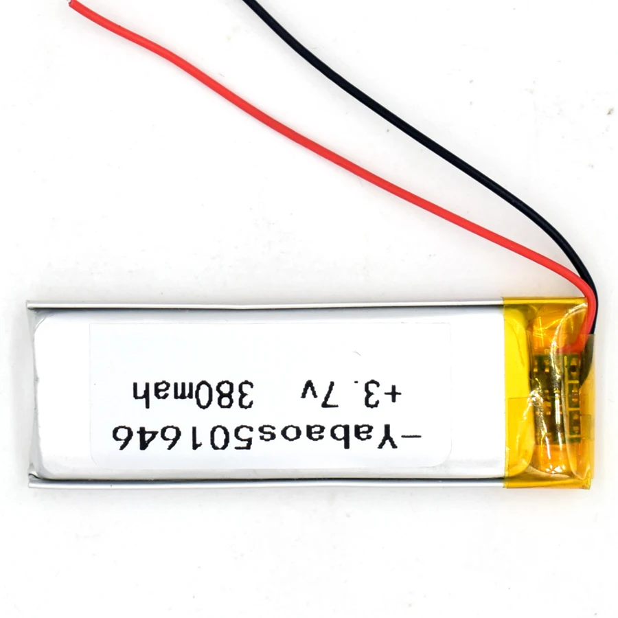 3 7 в 380 мАч 501646 Литий полимерный перезаряжаемый аккумулятор Li Po ion для GPS Bluetooth MP3 MP4