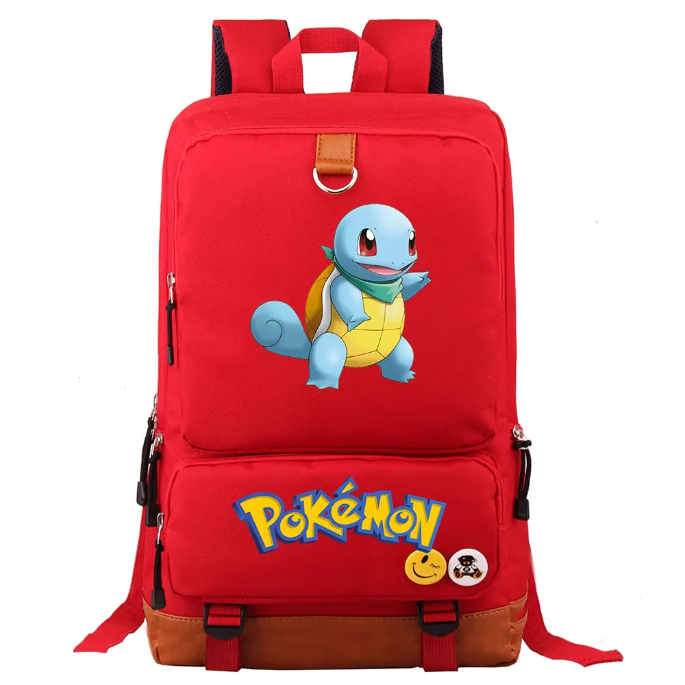 Мультфильм Squirtle Аниме Пикачу чармандер для мальчика и девочки школьные сумки Для