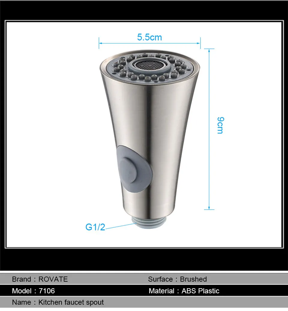 ROVATE носик для крана матовый выдвижной кухонный кран аксессуары краны выход носик