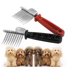 " Собака Кот Длинные Короткие густые волосы мех пролить инструмент Уход за лошадьми грабли расческа-Y102