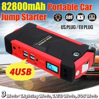 

600A 4USB Car Jump Starter Starting Device Battery Power Bank Jumpstarter Auto Buster Emergency Booster Car Charger Jump Start