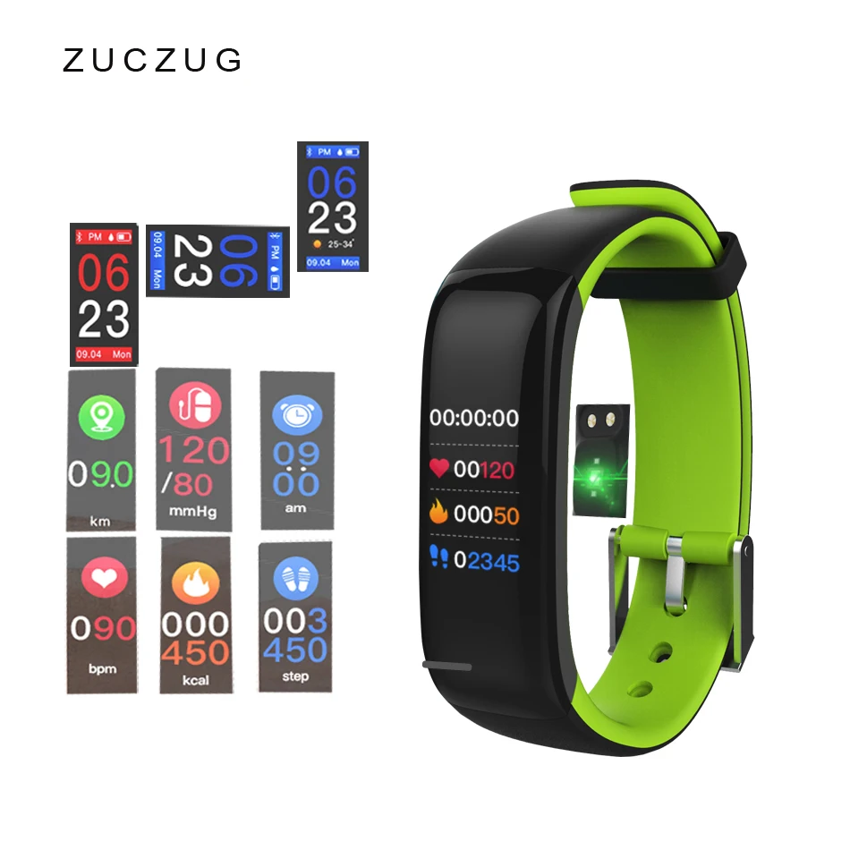 ZUCZUG T1 Plus Pedometer Blood Pressure Monitor Smart Band Heart Rate Monitor Smartband Fitness Bracelet Smart Bracelet