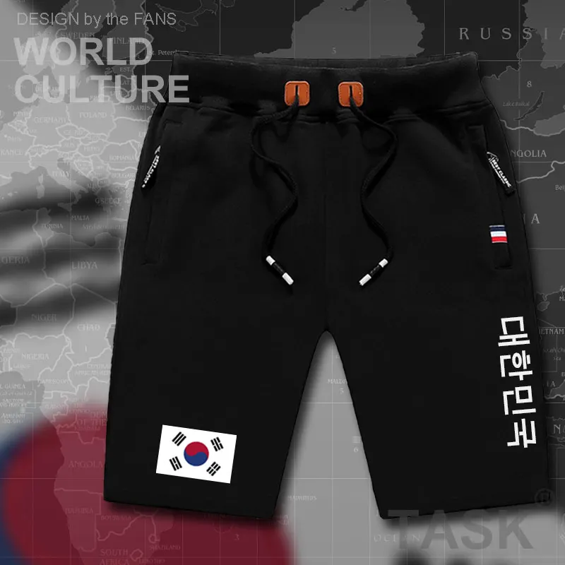 

Republic of Korea South mens shorts beach new men's board shorts flag workout zipper pocket sweat bodybuilding 2017 Korean 2017